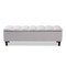 Baxton Studio Brette Beige Upholstered Brown Wood Storage Bench Ottoman 155-9106 - alternate 7